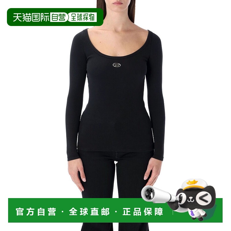 1h可退 潮奢 Diesel 迪赛 女士 Oval-D 長袖羅紋上衣 A199090JMBA