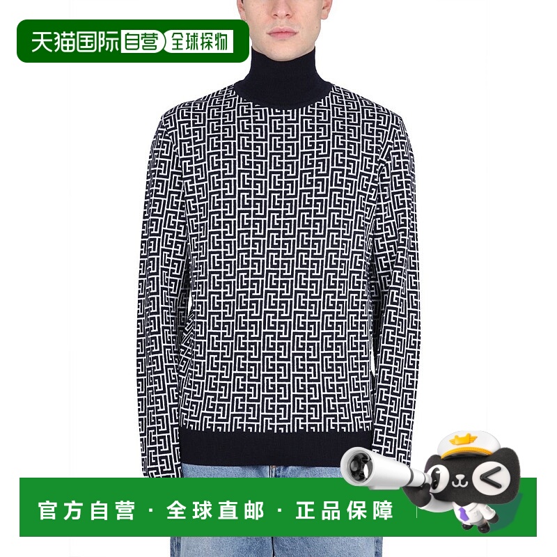1h可退 BALMAIN 男士针织毛衣 BH1KF010KB03GGD AW2023 花色