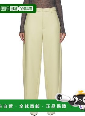 1h可退 潮奢 AURALEE 女士 黄色 Light 长裤 A24AP05LM阔腿裤