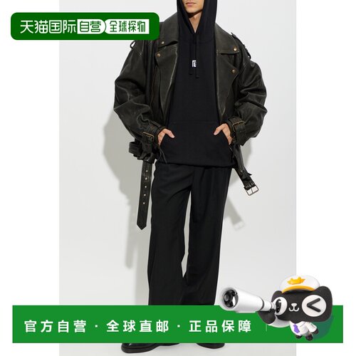 BALMAIN 男士卫衣 HH1JR007BC87EAB AW2026 黑色 长袖连帽卫衣