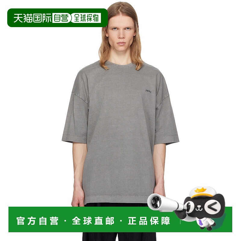 1h可退 潮奢 Juun.J 男士 灰色 Language Lettering Dyed Over Fi