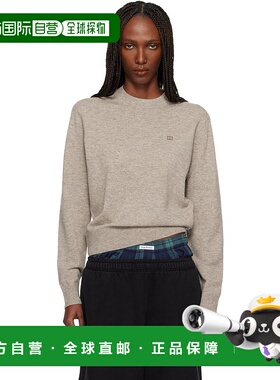 1h可退 潮奢 Acne Studios 艾克妮 女士 灰褐色圆领毛衣 C60115DR