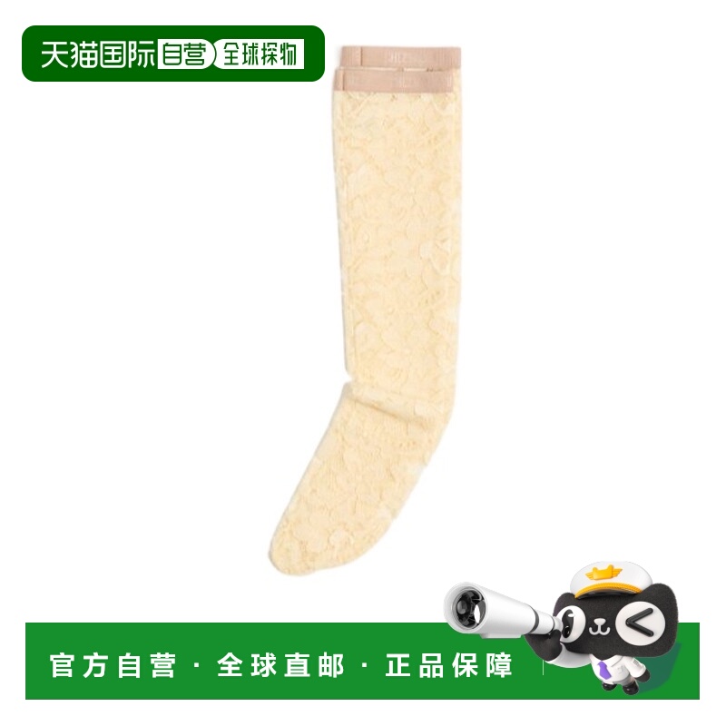 1h可退 VALENTINO 女士袜子 BKI03R9BTET5 SS2025 花色 蕾丝及膝