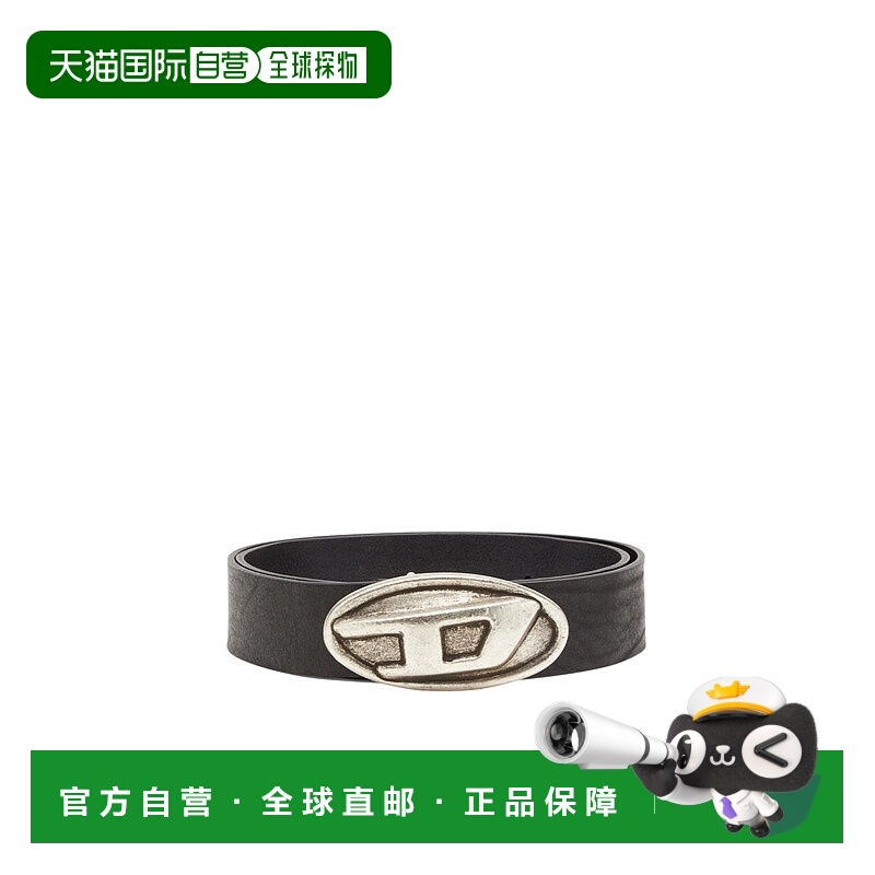 1h可退 DIESEL 男士腰带 X10599P8791T8013 SS2026 黑色 B-Double