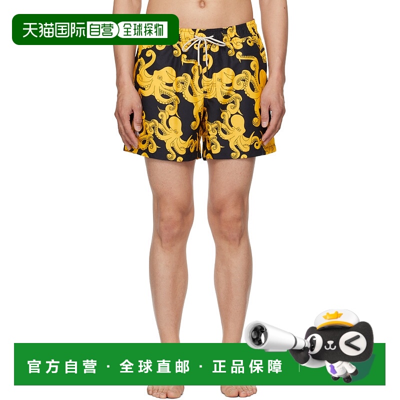 1h可退 潮奢 OAS 男士 黑色 & 黄色 Octo 泳裤 5001217