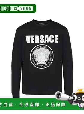 VERSACE 男士卫衣 10139471A150841B000 AW2025 黑色范思哲