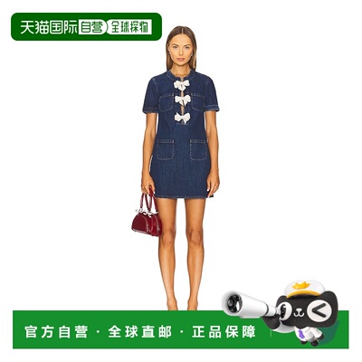 1h可退 潮奢 Self-Portrait 女士 牛仔蝴蝶结迷你连衣裙 SS25800S