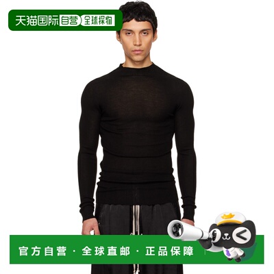 1h可退 潮奢 rick owens 瑞克 欧文斯 男士 黑色 Temple Ribbed T
