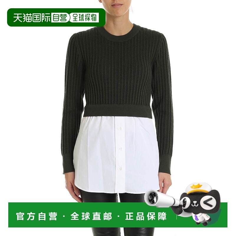 1h可退 KENZO 女士针织毛衣 2TO1575AP01 AW2019 绿色 Army green