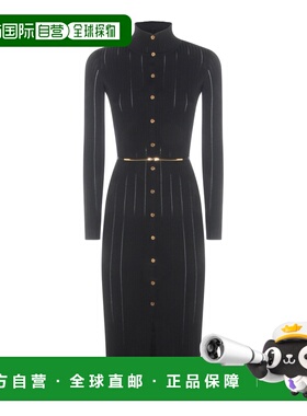 1h可退 潮奢 Elisabetta Franchi 女士 黑色中长连衣裙 AM15S61E2
