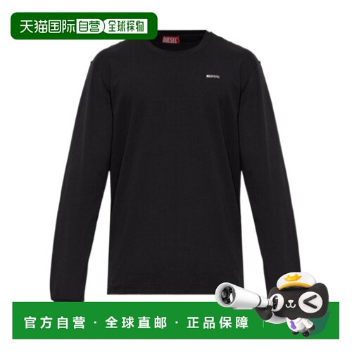 DIESEL 男士T恤 A230250AIJU9XX AW2026 黑色 长袖T恤