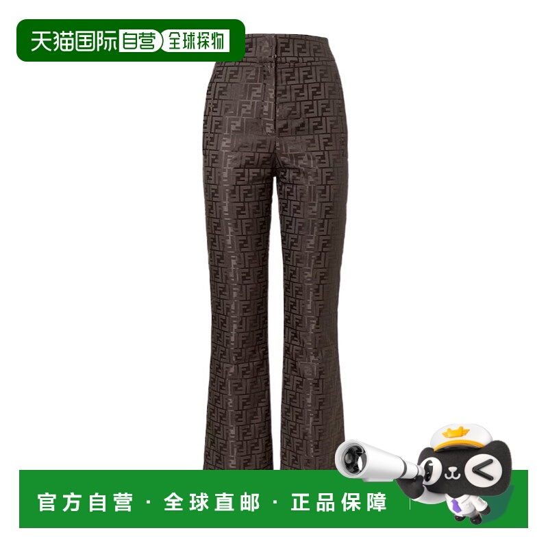 1h可退 FENDI 女士休闲裤 FAB403AT91F1T6H AW2025 深棕色 PANTAL