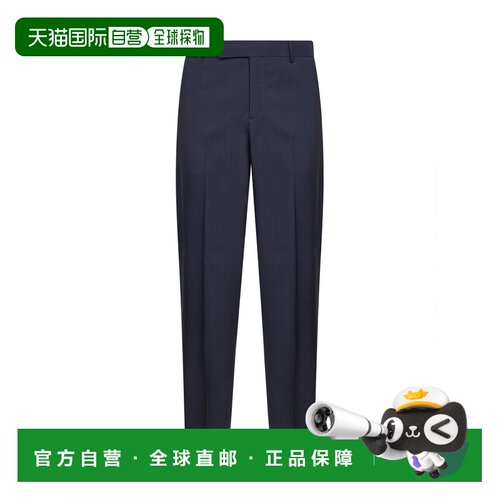 FENDI 男士正装裤 FB1108AYU7F0QG0 SS2026 蓝色 WOOL CANVAS TAI