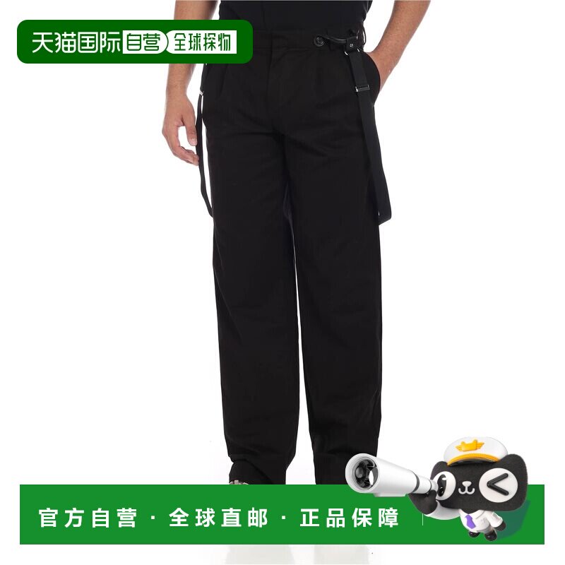 MOSCHINO 男士休闲裤 033152170555 AW2018 黑色 Black pants wit图片