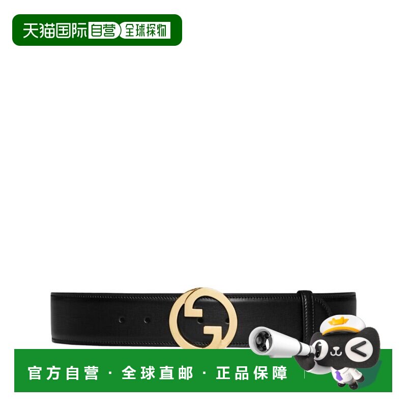GUCCI 女士腰带 698598US10G1000 AW2024 黑色 CINTURA GG皮带图片