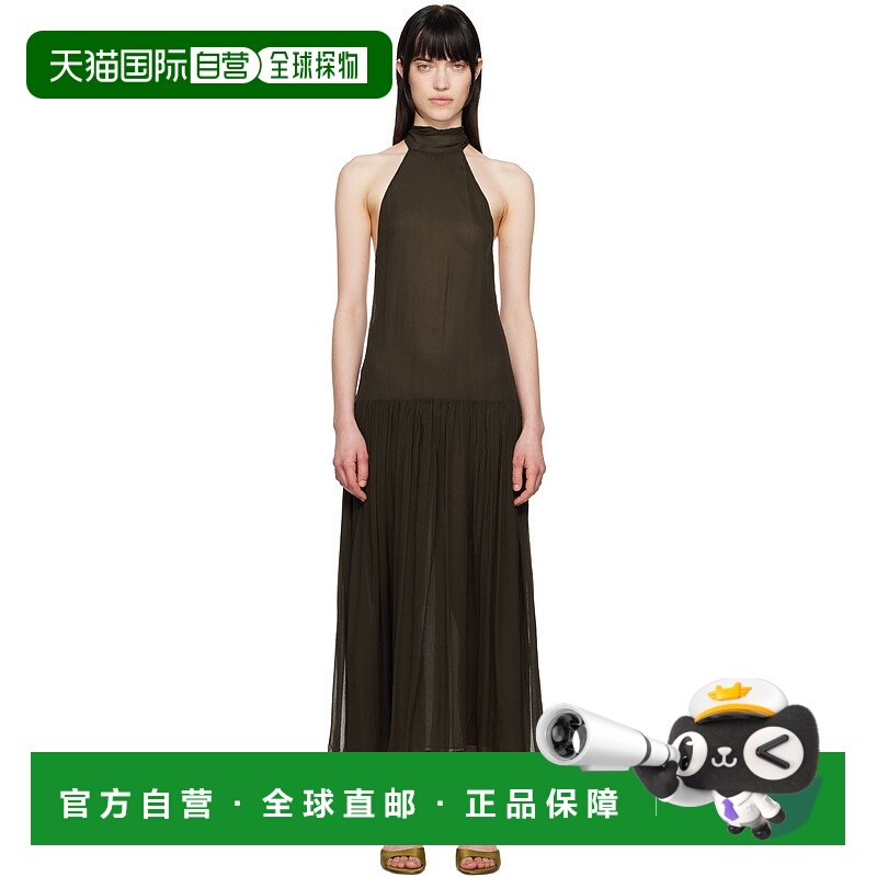 1h可退 潮奢 BEC+BRIDGE 女士 棕色 Inka High Neck 连衣裙 A2512