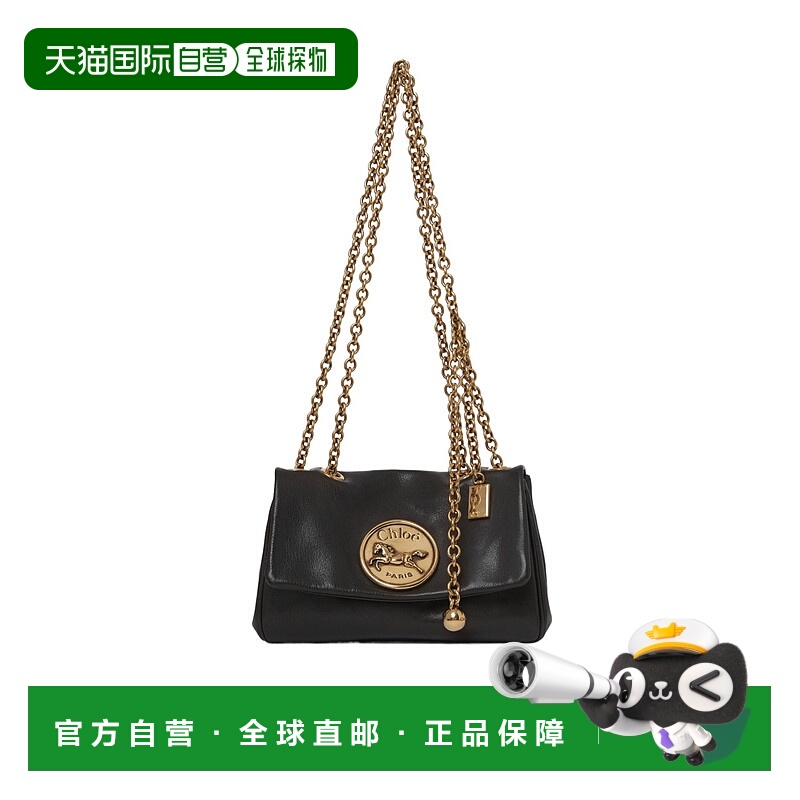 1h可退 CHLOÉ 女士单肩包 CH25AS585P75001 AW2025 黑色 小号翻盖