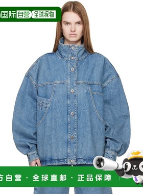 1h可退 潮奢 The Attico 女士 蓝色牛仔飞行员夹克 260WCB00105DD