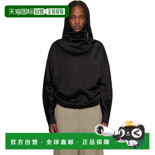 toteme 女士 黑色垂领上装 262WRT0738FB0623001BLACK上衣女装