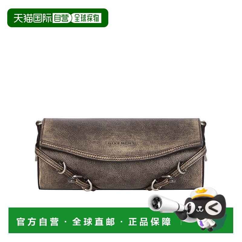1h可退 GIVENCHY 男士斜挎包 BKU04YK1XT036 SS2025 棕色 翻盖单