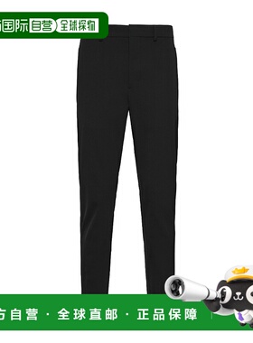 PRADA 男士休闲裤 SPF9411QLS191F0002 CO 黑色 弹力拉链休闲裤