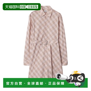 BURBERRY 女士大衣 81049761 SS2025 花色 格纹棉衬衫连衣裙