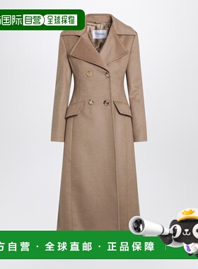 1h可退 潮奢 MaxMara 麦斯玛拉 女士 驼色长款双排扣大衣 LEPANTO