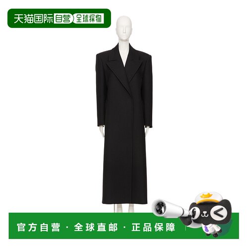 VALENTINO 女士外套 BCA7E06LR0NO CO 黑色 长袖大衣女装