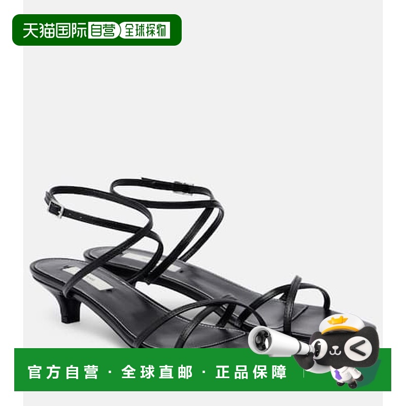 1h可退 潮奢 TOTÊME 女士 皮质凉鞋 black黑色 舒适时尚