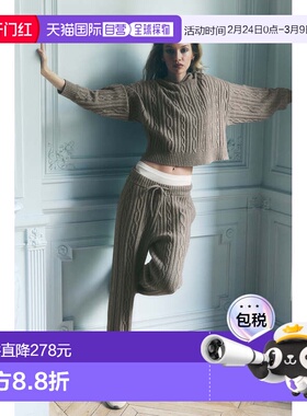 alo yoga 纯色条纹束脚休闲裤 女款w51353rLight Cocoa