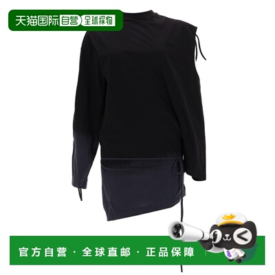 Y-3 女士T恤 KR0096BLACK SS2026 黑色 T-SHIRT WITH CUT-OUT DET