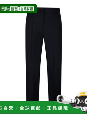 MAX MARA 女士休闲裤 9136084106005 AW2024 黑色 前褶休闲裤