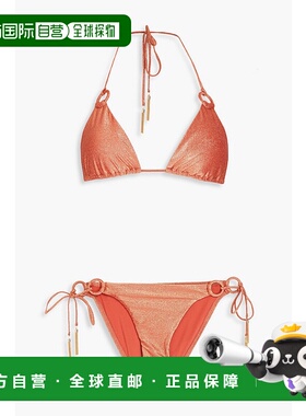 1h可退 潮奢 ZIMMERMANN 女士 Devi 金属感比基尼 4097WSS231SETC