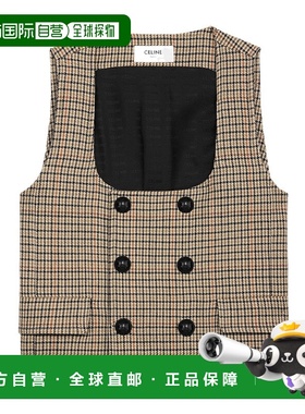 CELINE 女士西服 RI006450Z97JC SS2025 花色 千鸟格羊毛双排扣背