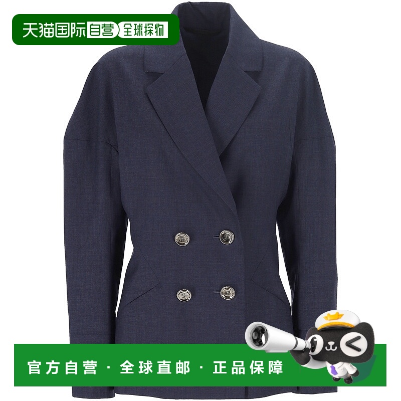 1h可退 GIVENCHY 女士西服 BW30KA15V5457 SS2025 蓝色 长袖羊毛