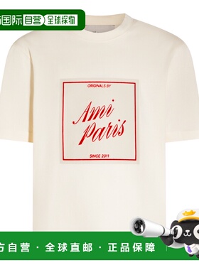 潮奢 Ami Paris 男士 米白棉质T恤 UTS385726136
