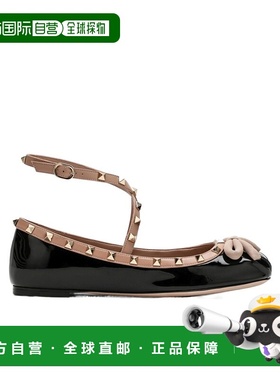 VALENTINO 女士休闲鞋 3W2S0HB6VNWN71 CO 黑色 圆头蝴蝶结芭蕾鞋