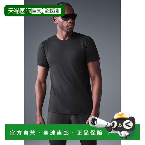 alo yoga x Triumph 联名款 吸湿排汗圆领套头宽松舒适短袖T恤 男