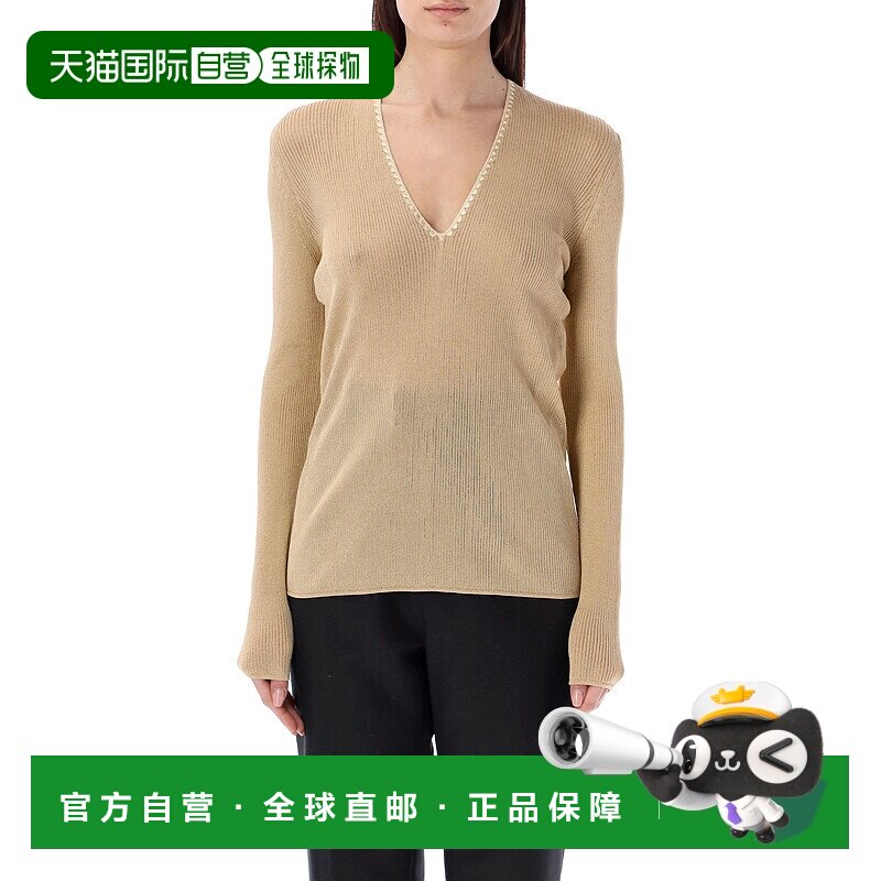 1h可退 TOM FORD 女士针织毛衣 MAK1287YAX623JB750 CO 金色长袖