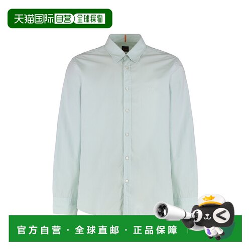 BOSS 男士衬衫 50518304474 AW2025 浅蓝色 Regular fit shirt in