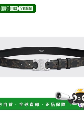 CELINE 男士手链手镯 45AKA2ACO38SI SS2026 黑色 Triomphe belt