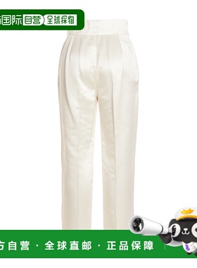 1h可退 MAX MARA 女士休闲裤 8136042206001 SS2023 白色 徽标长