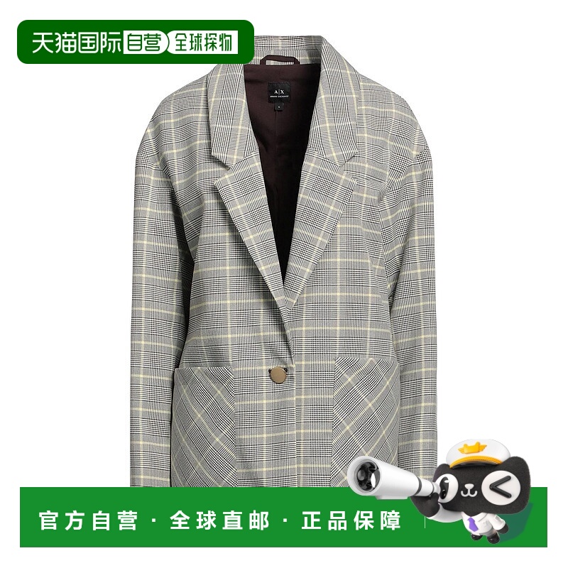 1h可退 潮奢 Armani Exchange 女士 西装外套 black黑色 舒适时尚