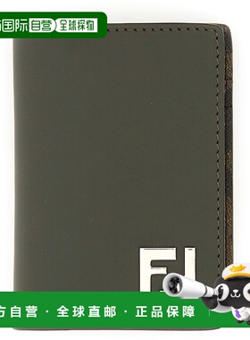 FENDI 男士钱包 7M0349AFF2F1QCZ SS2025 绿色 Mud leather card