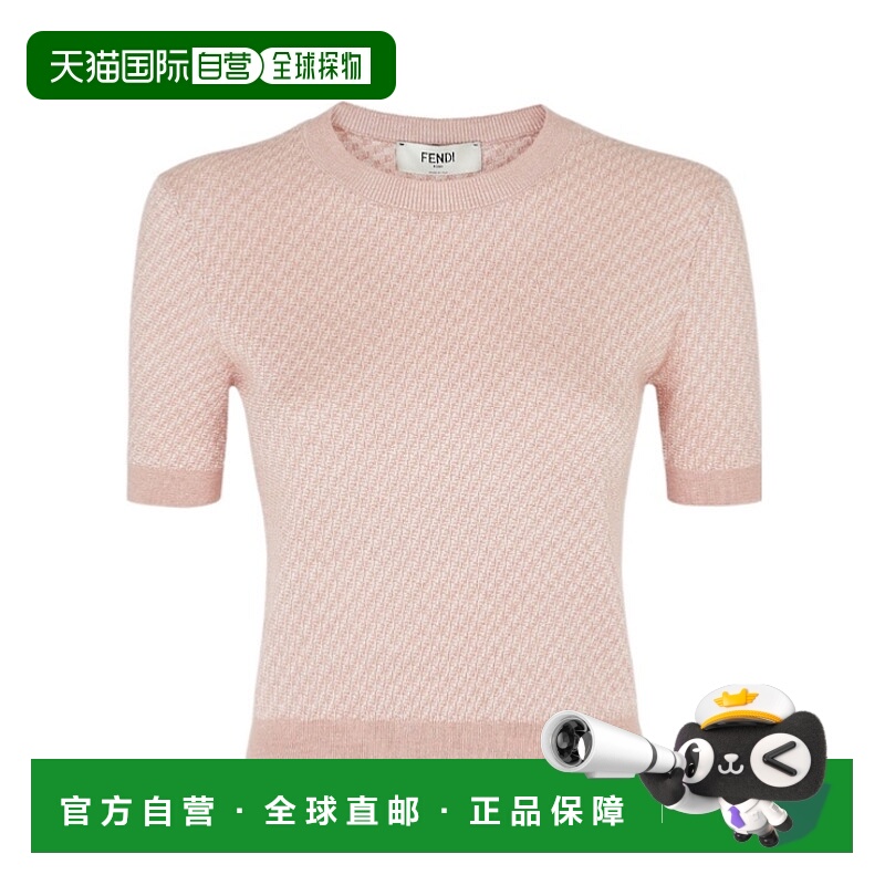 1h可退 FENDI 女士针织毛衣 FZXD09ATPYF1RX7 SS2025 花色 圆领针