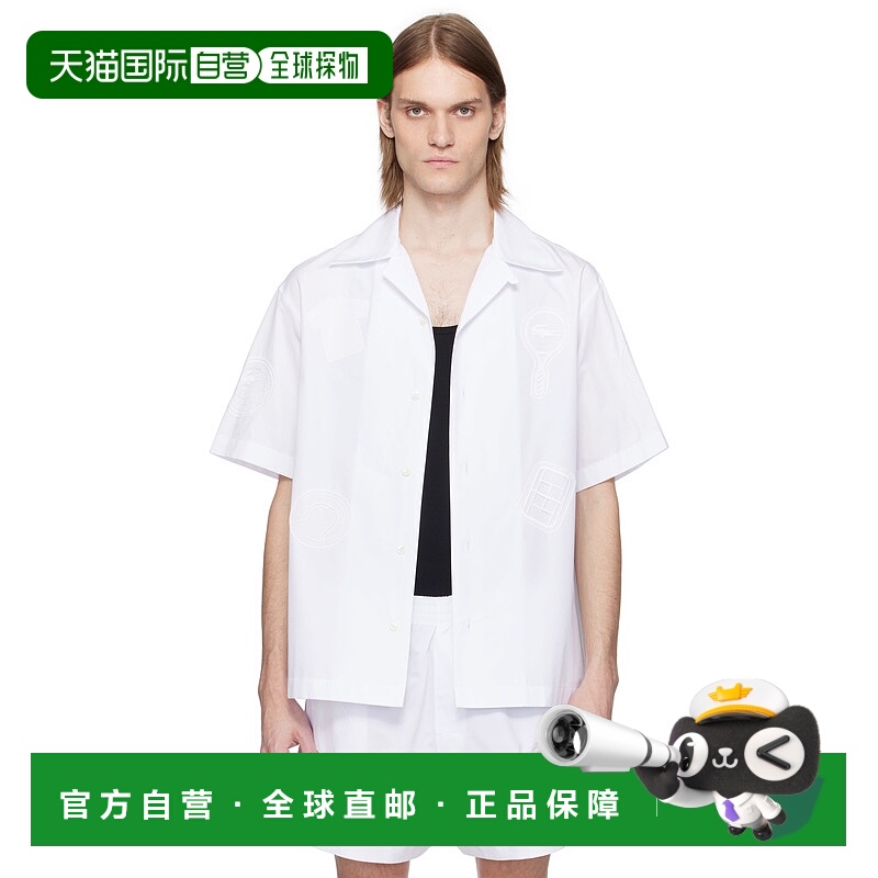 1h可退 潮奢 Lacoste 法国鳄鱼 男士 白色 Runway Relaxed Fit Ba