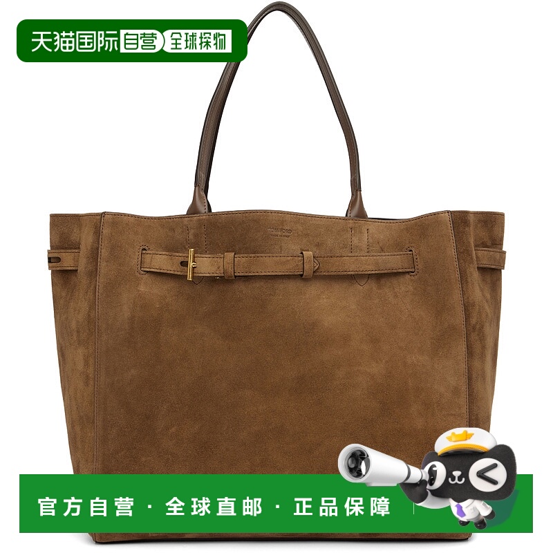 1h可退 潮奢 Tom Ford 汤姆 福特 女士 棕色大号 Suede Audrey 托