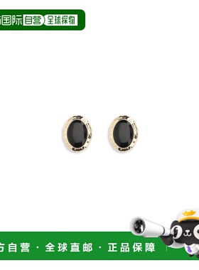 1h可退 潮奢 Self-Portrait 女士 锤痕金色耳环 RS26600EBBLACK