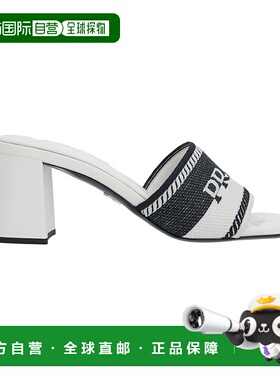 PRADA Logo 嵌花织物高跟凉鞋（意码）涼鞋1XX612_XYY3LKBF0N12女