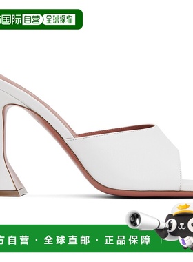 1h可退 潮奢 Amina Muaddi 女士 白色 Lupita Slipper 凉鞋 LUPIT
